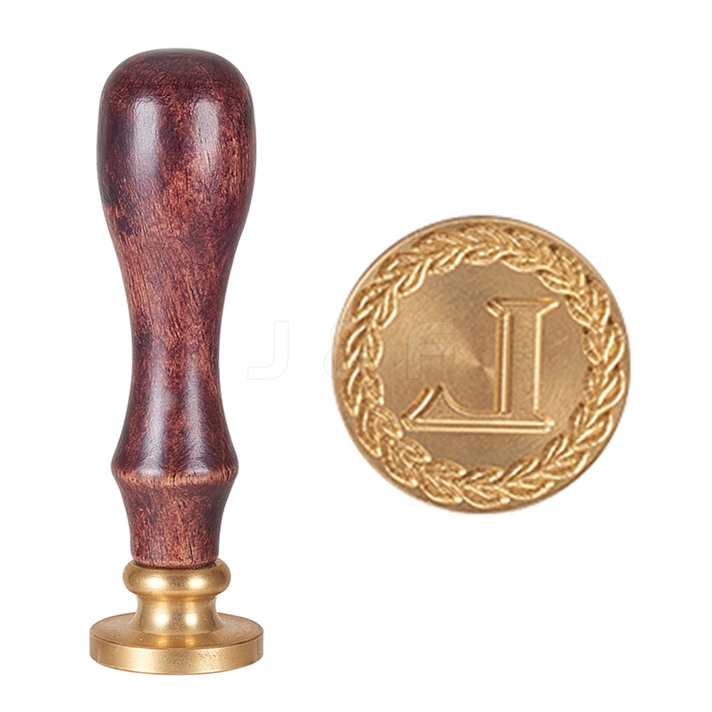 Wholesale DIY Letter Scrapbook Brass Wax Seal Stamps And Wood Handle