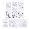 Fashewelry 10 Sheets 10 Patterns 5D Nail Art Stickers Anaglyph Decals MRMJ-FW0001-03-10