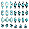 32Pcs 8 Style Platinum Alloy Enamel Links Connectors ENAM-LS0001-84-1