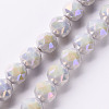 Electroplate Glass Beads Strands EGLA-T020-10-B05-1