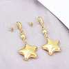 304 Stainless Steel Dangle Stud Earrings EJEW-P325-04A-G-2