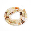 Natural Green Banded Calcite(Afghan Jade) Beads Strands G-T140-87-2