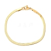 304 Stainless Steel Flat Snake Chain Bracelets BJEW-C134-01A-G-4