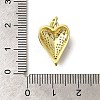 Brass Micro Pave Clear Cubic Zirconia Enamel Pendants KK-M297-15G-3