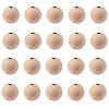 Round Unfinished Wood Beads WOOD-PH0004-30mm-LF-2