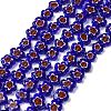 Handmade Millefiori Glass Bead Strands LAMP-J035-10mm-50-1