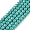 Opaque Solid Color Glass Beads Strands GLAA-T032-P8mm-12A-1