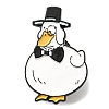 Cartoon Japanese Duck with Bowknot Enamel Pin PALLOY-D021-05C-EB-1
