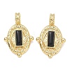 Rack Plating Brass Pave Cubic Zirconia Pendants CU-CBA01AA-04G-1