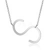 Non-Tarnish 201 Stainless Steel Initial Pendants Necklaces NJEW-S069-JN003D-S-1