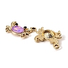 UV Plating Alloy Glass Pendants FIND-K032-15G-3