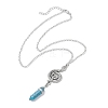 Synthetic Turquoise Pendant Necklaces NJEW-JN04694-02-1