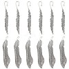12Pcs 2 Style Tibetan Style Alloy Bookmarks Findings with Hole FIND-SC0006-55-1