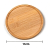 Flat Round Wood Mosaic Base PW-WG55259-05-1