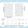 WADORN 6 Sheets 2 Styles Heart & Star Acrylic Rhinestone Self-Adhesive Stickers DIY-WR0004-23-2