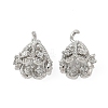 Brass Micro Pave Cubic Zirconia Peg Bails KK-V015-31P-1