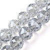 Transparent Electroplate Glass Beads Strands EGLA-N002-34F-F03-1