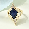 Brass Micro Pave Cubic Zirconia Cuff Rings for Women GG-CBA7610-11G-02-2
