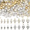 120Pcs 4 Styles Brass Pave Clear Cubic Zirconia Connector Charms RB-YW0001-31G-2