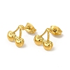 Ion Plating(IP) 304 Stainless Steel Stud Earrings for Women EJEW-I281-40G-1