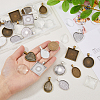 DICOSMETIC DIY Blank Cameo Photo Geometry Pendant Making Kit DIY-DC0001-99-3