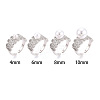 Brass Micro Pave Cubic Zirconia Cup Peg Ring Settings KK-N274-24P-4