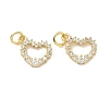 Brass Micro Pave Cubic Zirconia Pendants KK-I379-15G-03-1