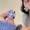 Flower Alloy Rhinestone Studs Earrings WG46953-97-1