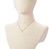 Beads Heart Pendant Necklaces NJEW-JN03621-02-4