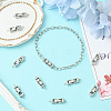 10Pcs Rack Plating Brass Fold Over Clasps KK-SC0006-67P-5