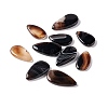 Natural Dyed & Heated Black Agate Pendants G-B030-13-1