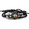 Constellation PU Leather Triple Layer Multi-strand Bracelets PW-WGF2E53-04-1