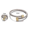 Stainless Steel Wire Twist Bangles & Cuff Rings Sets FS-WG3AC7D-01-2