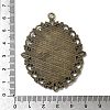 Tibetan Style Alloy Oval Pendant Cabochon Settings TIBEP-S231-01AB-NR-3