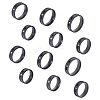 Unicraftale 12Pcs 6 Size Crystal Rhinestone Grooved Finger Rings Set RJEW-UN0002-72EB-7