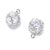 Brass Pave Clear Cubic Zirconia Charms CU-CBAD360-08P-01-2