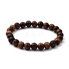 Unisex Natural Wood Beaded Stretch Bracelets Sets X-BJEW-JB05463-6