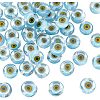  1 Strand Handmade Evil Eye Lampwork Beads Strands LAMP-NB0001-69-1