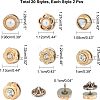 40Pcs 20 Styles Plastic Safety Brooches JEWB-NB0001-10-6