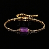 Natural Amethyst Link Bracelets PW-WG12151-02-1