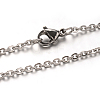 Tarnish Resistant 304 Stainless Steel Cable Chain Necklaces LS-NJEW-M151-24P-1