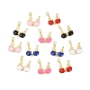 Alloy Enamel Pendants FIND-B062-15G-2