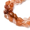 Natural Red Rabbit Fur Rutilated Quartz Beads Strands G-K395-A03-01-4