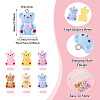 36Pcs 6 Colors Bear with Word Love Opaque Resin Pendants RESI-TA0005-59-4