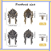 2Pcs 2 Styles Tibetan Style Brass Shackle Clasps FIND-GF0007-66-2