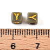 Plating Acrylic Beads OACR-N140-01G-Y-3