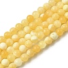 Natural Yellow Jade Beadd Strands X-G-A274-A01-6mm-2