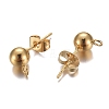 304 Stainless Steel Stud Earring Findings STAS-P148-07G-B-2