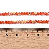 AB Color Plated Opaque Glass Beads Strands GLAA-G127-02O-4