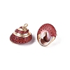 Electroplate Natural Sea Shell Pendants BSHE-Q020-01-2